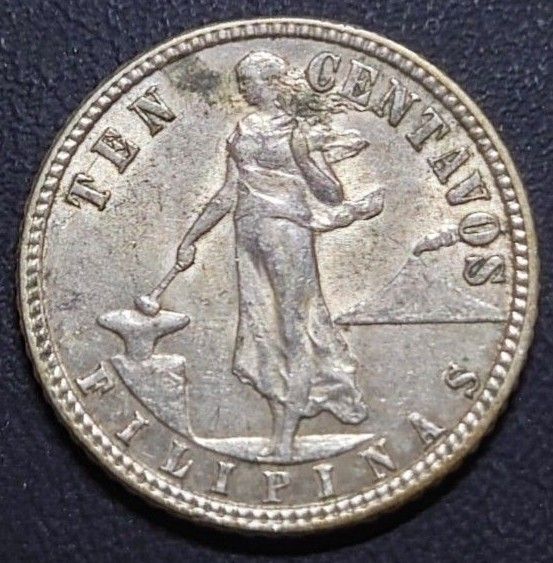 フィリピン 10センタボ銀貨 1945 年