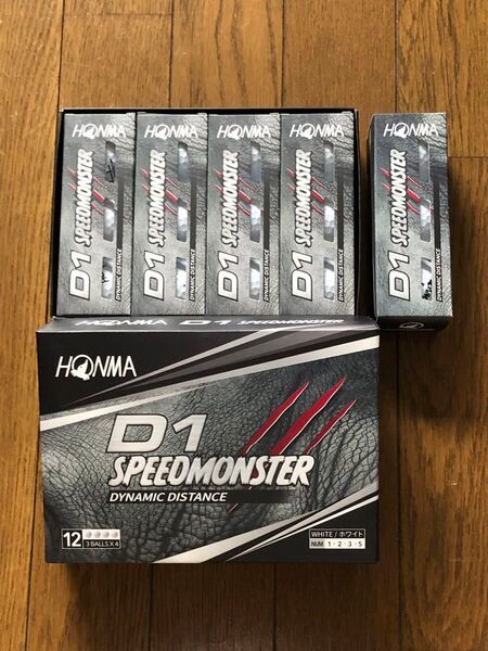 ホンマ ゴルフボール D1 SPEED MONSTER ホワイト(白) 1ダース+1スリープ(新品15個)