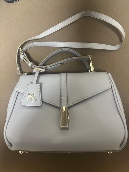 RANDA クラシカルフラップバッグ グレー