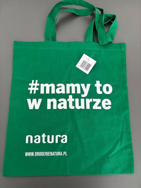 新品未使用ポーランドドラッグストアオリジナルエコバッグnatura東欧トート緑