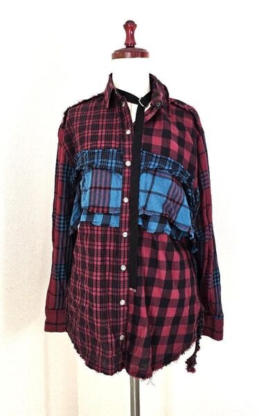 DIESEL ディーゼル チェック柄長袖シャツ XXSサイズ