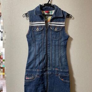 kissmark キスマーク デニムワンピース ミニスカート ノースリーブ 平成