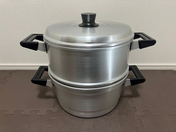 アルミ丸型蒸し器 スチームクッカー 28㎝ 大鍋 軽量