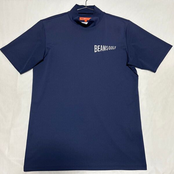 BEAMS GOLF モックネック シャツ ネイビー メンズMサイズ