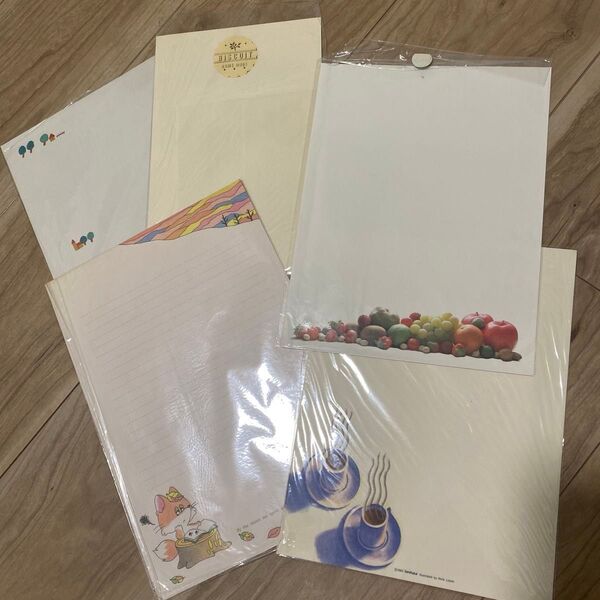 千趣会 びんせん レターセット 当時物 昭和レトロ 文房具 レトロ 紙もの レターセット 秋