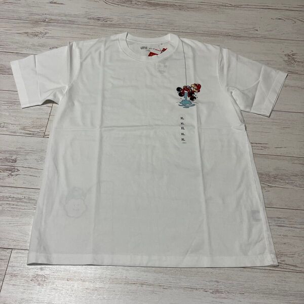 ユニクロ UT マリオカート メンズ Tシャツ ホワイト XL