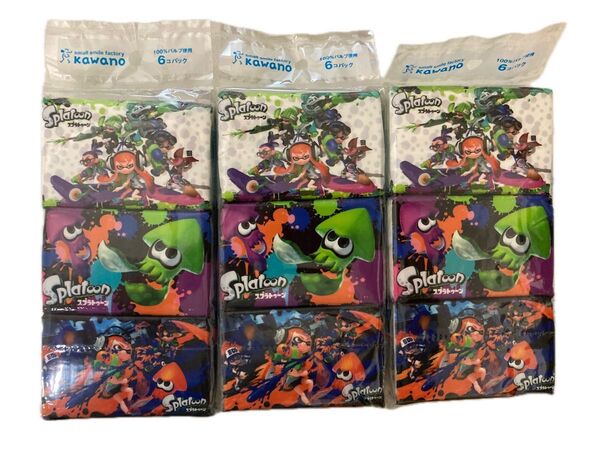 ☆激レア/新品未開封品☆スプラトゥーン1 ミニポケットティッシュ 6個パック×3セット キャラクターグッズ