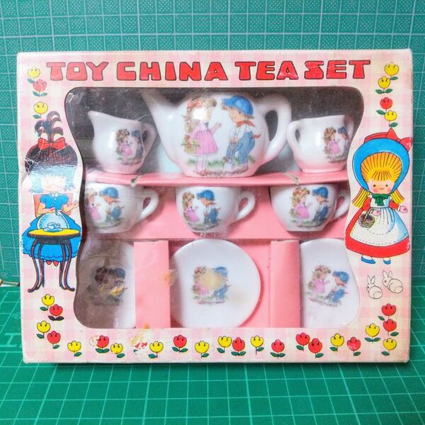 日本製 陶器製 TOY CHINA TEA SET 昭和レトロ おままごと