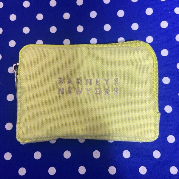 新品未使用品 BARNEYS NEW YORK バーニーズニューヨーク コインケース カードケース ポーチ 黄色 イエロー