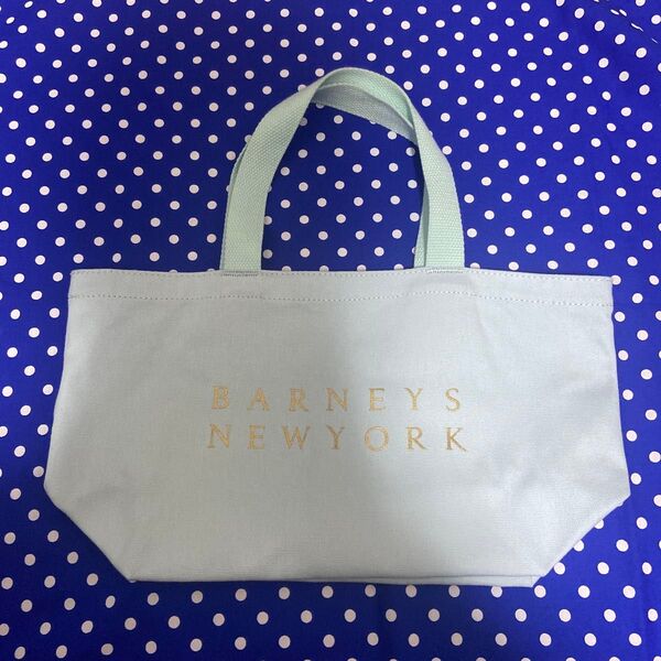 BARNEYS NEW YORK バーニーズニューヨーク ロゴトートバッグ S ライトブルー