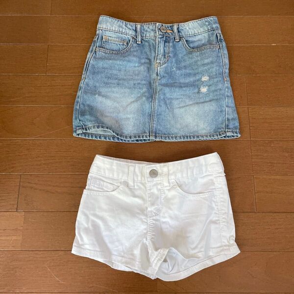 GAP 120 ミニスカート&ショートパンツ ウエスト調整可能 ショートパンツ デニム ボトムス