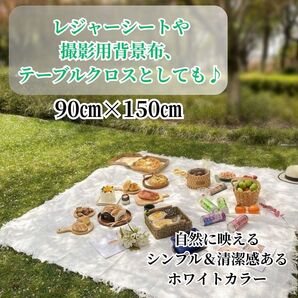 159 写真映え◎ 背景布 白 レジャーシート 90×150cm 写真撮影 撮影 ピクニック ブランケット キャンプ アウトドア