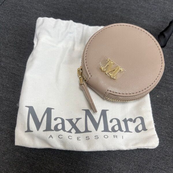 Max Mara コインケース 小銭入れ マックスマーラ レザー ラウンドファスナー