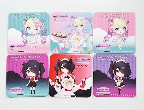 needy girl overdose×Sweets Paradiseコラボカフェ限定 コースター6種フルコンプセット ニディガ