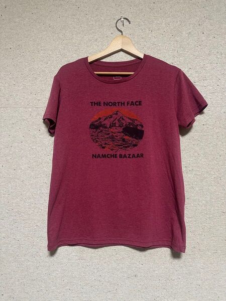■ノースフェイス ワインカラー Tシャツ レディース XL