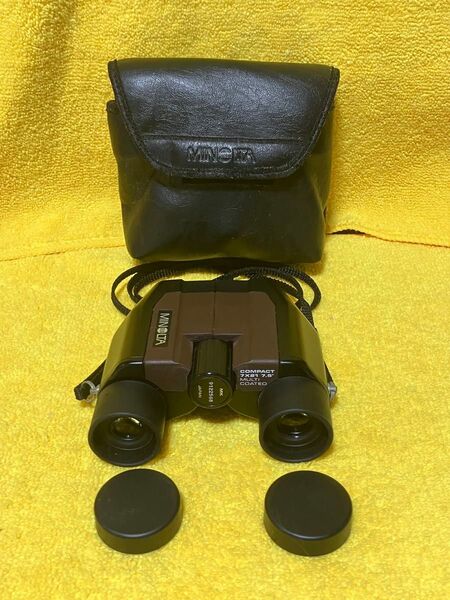 MINOLTA 双眼鏡 コンパクト7×21 ケース付き レンズカバー付 COMPACT 7.5° MULTI COATED