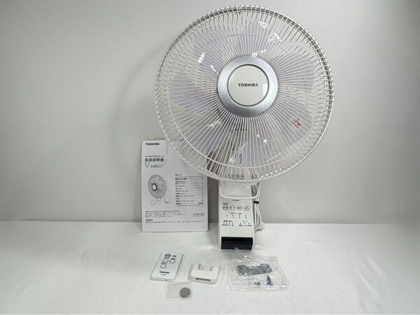 東芝 壁掛け扇風機 TF-30RK27 W リモコン付き 7枚羽根 風量4段階