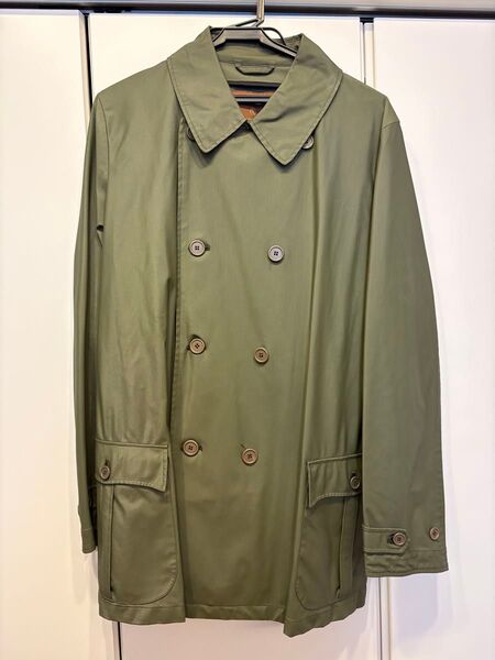 LEFT HAND by MASSIMO OSTI トレンチコート カーキ 48サイズ マッシモオスティ