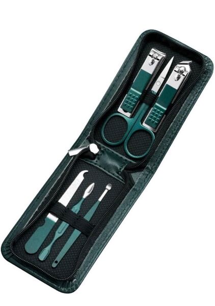 爪切りはさみ 6個キット ペディキュアケアセット グルーミングキット バッグ付き 耳かき セット ケア