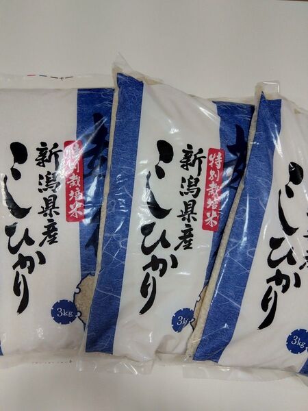 特別栽培米新潟県産こしひかり白米9kg