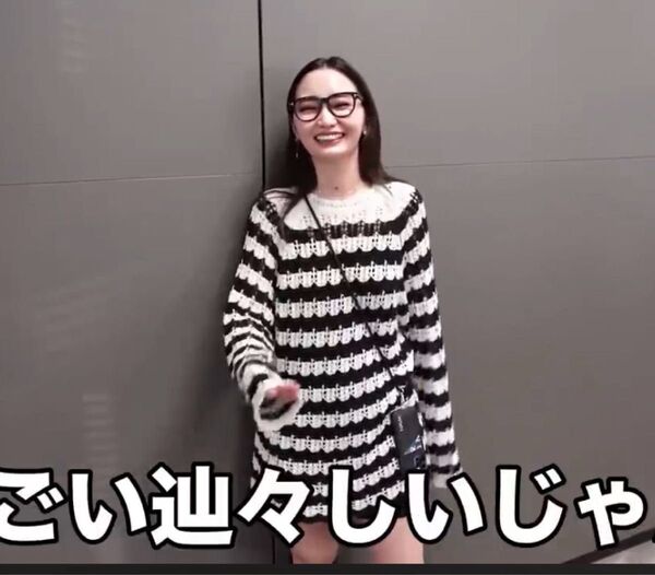 ZARA サマーニット ボーダー ワンピース 柳橋唯