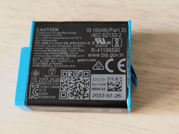 【GoPro純正】HERO10 BLACK用 BATTERY純正 HERO12 BLACKHERO11