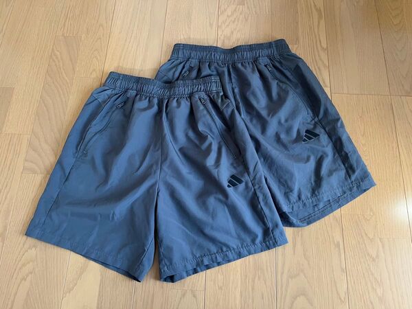 【美品】adidas ハーフパンツ 2枚セット グレー