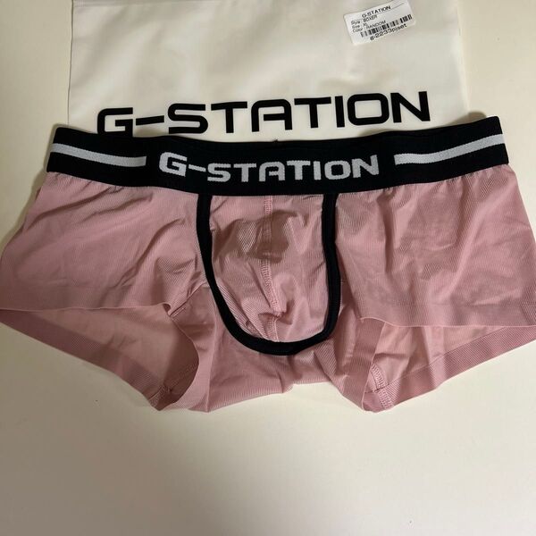 GーSTATIONボクサー ボクサーブリーフ サイズMもっこり薄いピンク系サイズM
