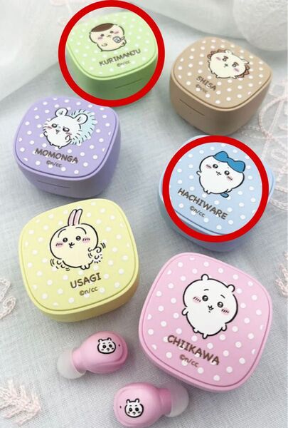 Bluetoothイヤホン ハチワレ・くりまんじゅう