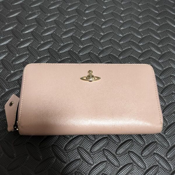 Vivienne Westwood 長財布 ピンク ラウンドジップ ゴールド金具 ラウンドファスナー ヴィヴィアンウエストウッド