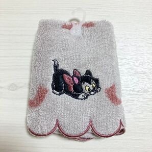 【新品】ディズニー フィガロ 刺繍 ハンカチ ミニタオル ディズニーストア 猫