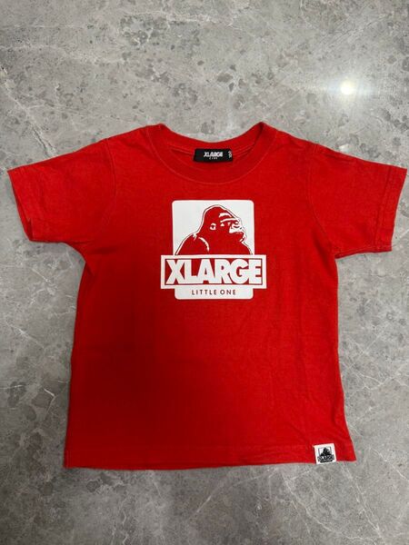 XLARGE KIDS ロゴTシャツ レッド 100