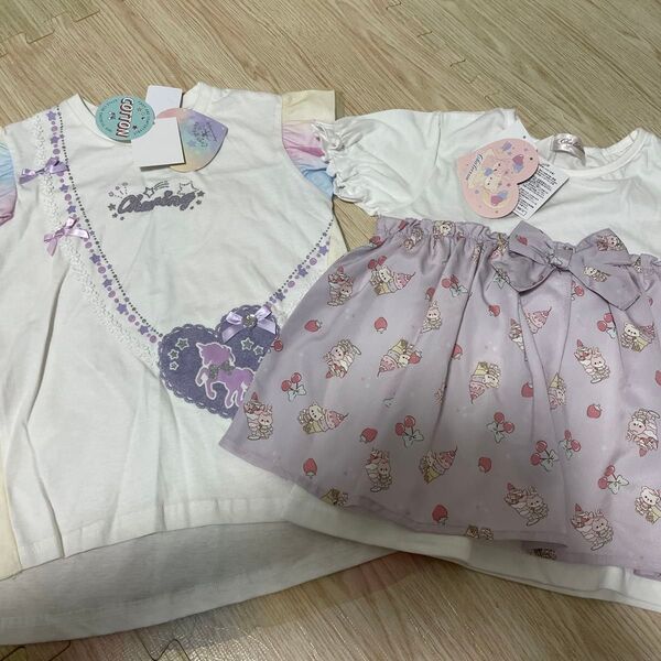 【新品・未使用】ゆめかわ ユニコーン 半袖 Tシャツ 130cm 2点セット