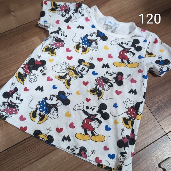 姉妹お揃い 子供服 半袖 Tシャツ ディズニー ミッキー ミニー 120