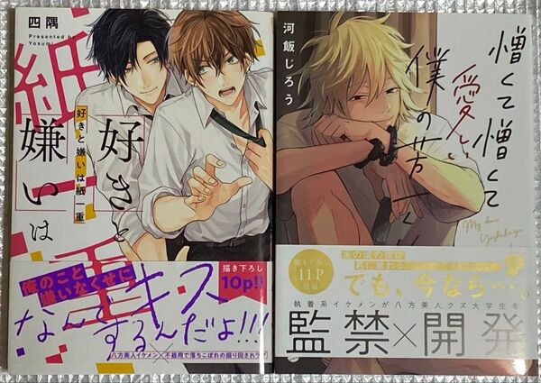 BLコミック まとめ売り 2冊セット 【 好きと嫌いは紙一重 / 四隅 】【 憎くて憎くて愛しい僕の芳一くん / 河飯じろう 】