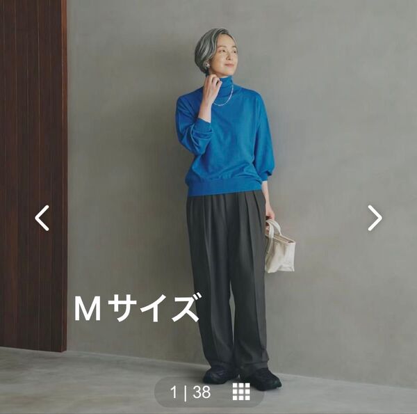 北欧暮らしの道具店 大人のためのワイドタックパンツ チャコールグレー M