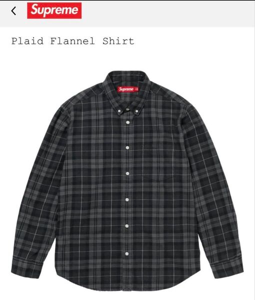 Supreme Plaid Flannel Shirt "Black" (24FW) Sサイズ