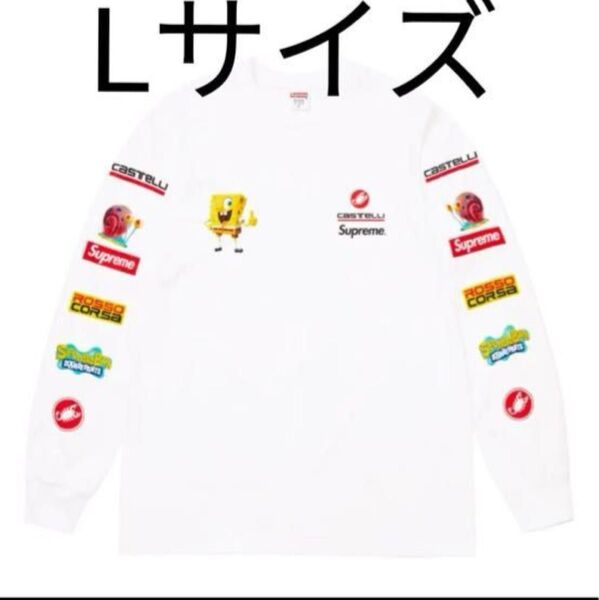 Supreme x SpongeBob Castelli Racing L/S Tee "White" L