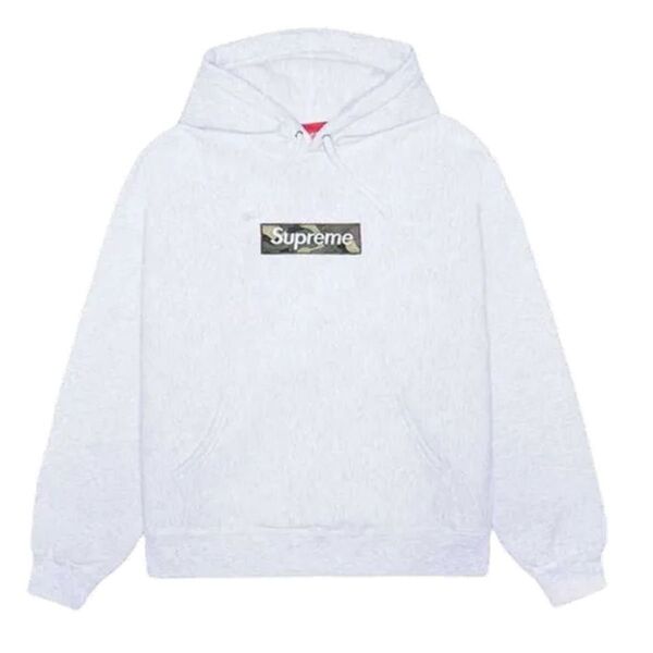 Supreme Box Logo Hooded Sweatshirt "Ash Grey" (23FW) L
