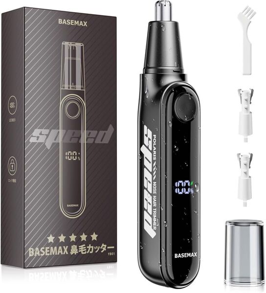 鼻毛カッター 男女兼用 Type-C充電式 残量表示 エチケットカッター 水洗い可 メンズシェーバー 静音