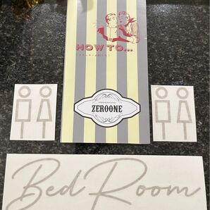 ゼロワンドアステッカー☆ドアサイン bed room 寝室 ステッカー ルームサイン