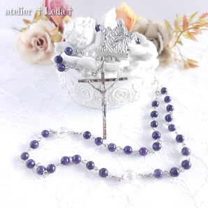 ☆チャロアイト ロザリオ☆ ~Charoite & Pieta Medal~