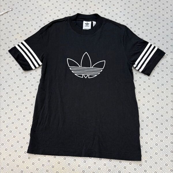 ☆アディダス トレフォイル コットン 半袖 Tシャツ センターロゴ S