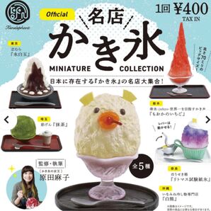 名店かき氷ミニチュアコレクション全5種 ケンエレファント フィギュア 白熊 抹茶 氷白玉 リトマス試験紙 もおかのいちご
