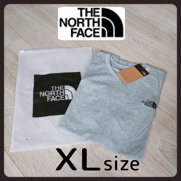 THE NORTH FACEノースフェイスシンプルロゴ半袖TシャツグレーXL