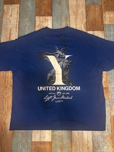 LYFT Tシャツ ネイビー XL ユナイテッドキングダムバックロゴ