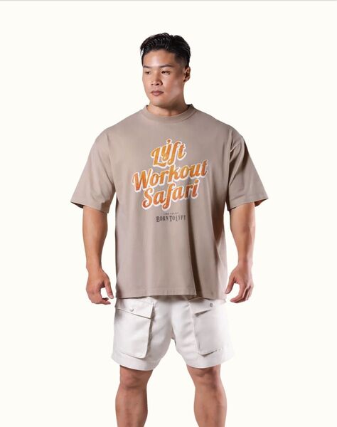 LYFT SAFARI LOGO VINTAGE BIG T-SHIRT - BEIGE
