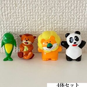ギンビス たべっ子どうぶつ 水族館 ミニフィギュア 4点セット バスボールマスコットおもちゃ