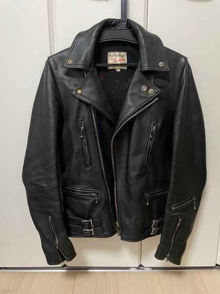 Lewis Leathers ライダース ダブル ルイスレザー 32 牛皮 ライトニング ダメージ カスタム