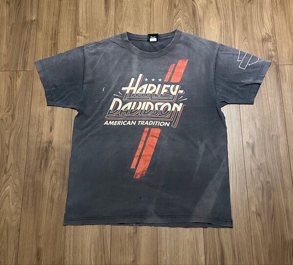 Harley Davidson Tシャツ ビンテージ 古着 黒 Tシャツ 半袖Tシャツ L